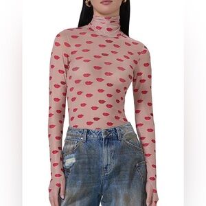 RARE AFRM Zadie mesh top